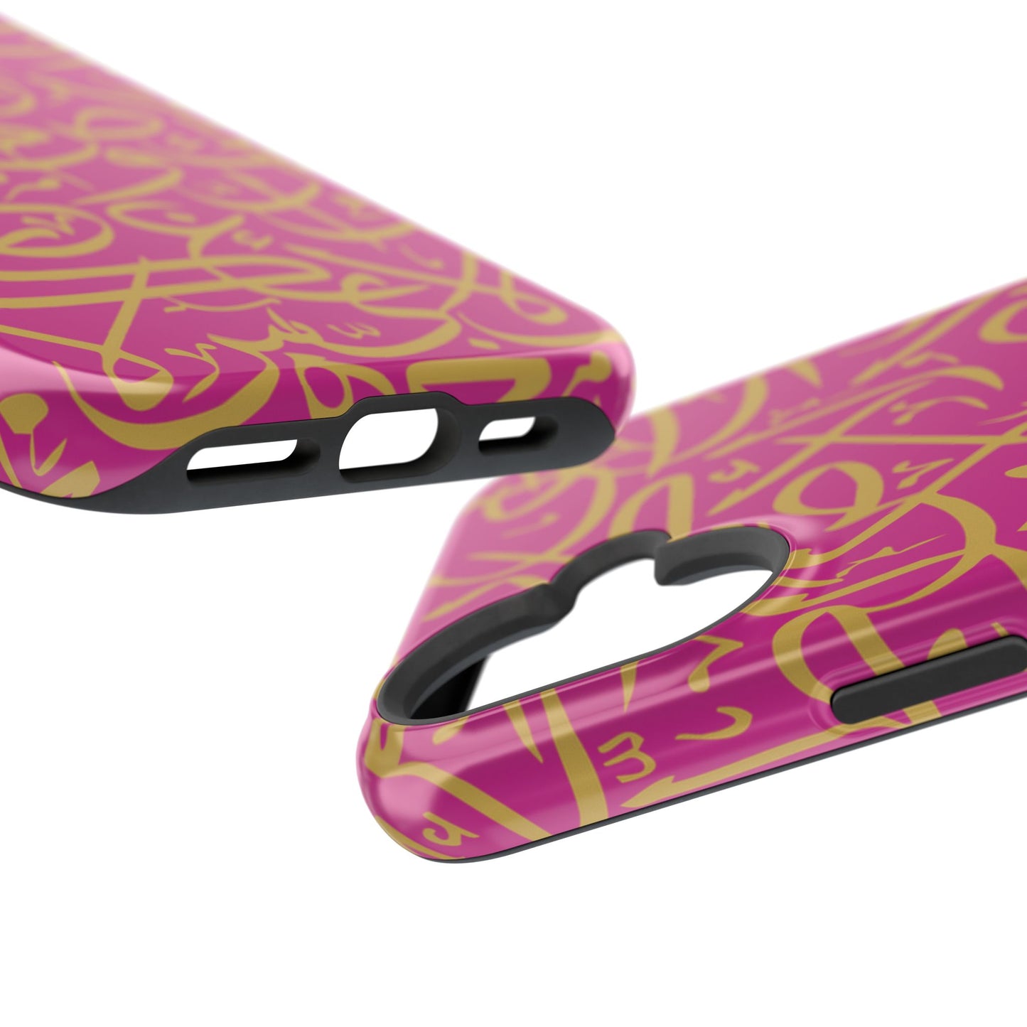 Pink and Gold Arabic Letters  Iphone Magnetic Tough Cases