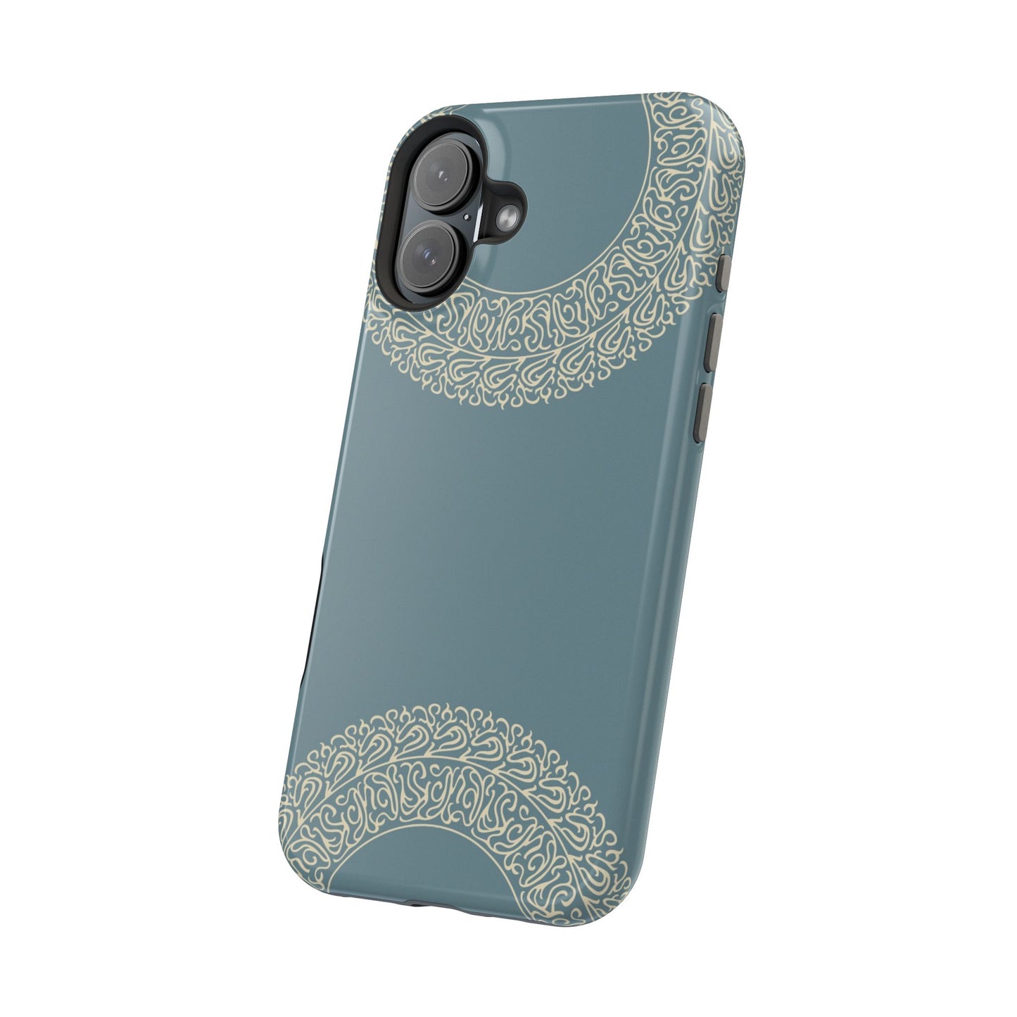 Beige geometric circle  Design - Iphone Magnetic Tough Case