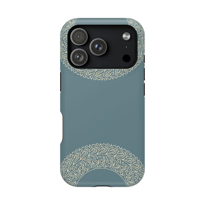 Beige geometric circle  Design - Iphone Magnetic Tough Case