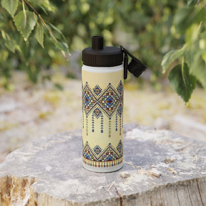 Tatreez Stylish Stainless Steel Water Bottle with Sports Lid
