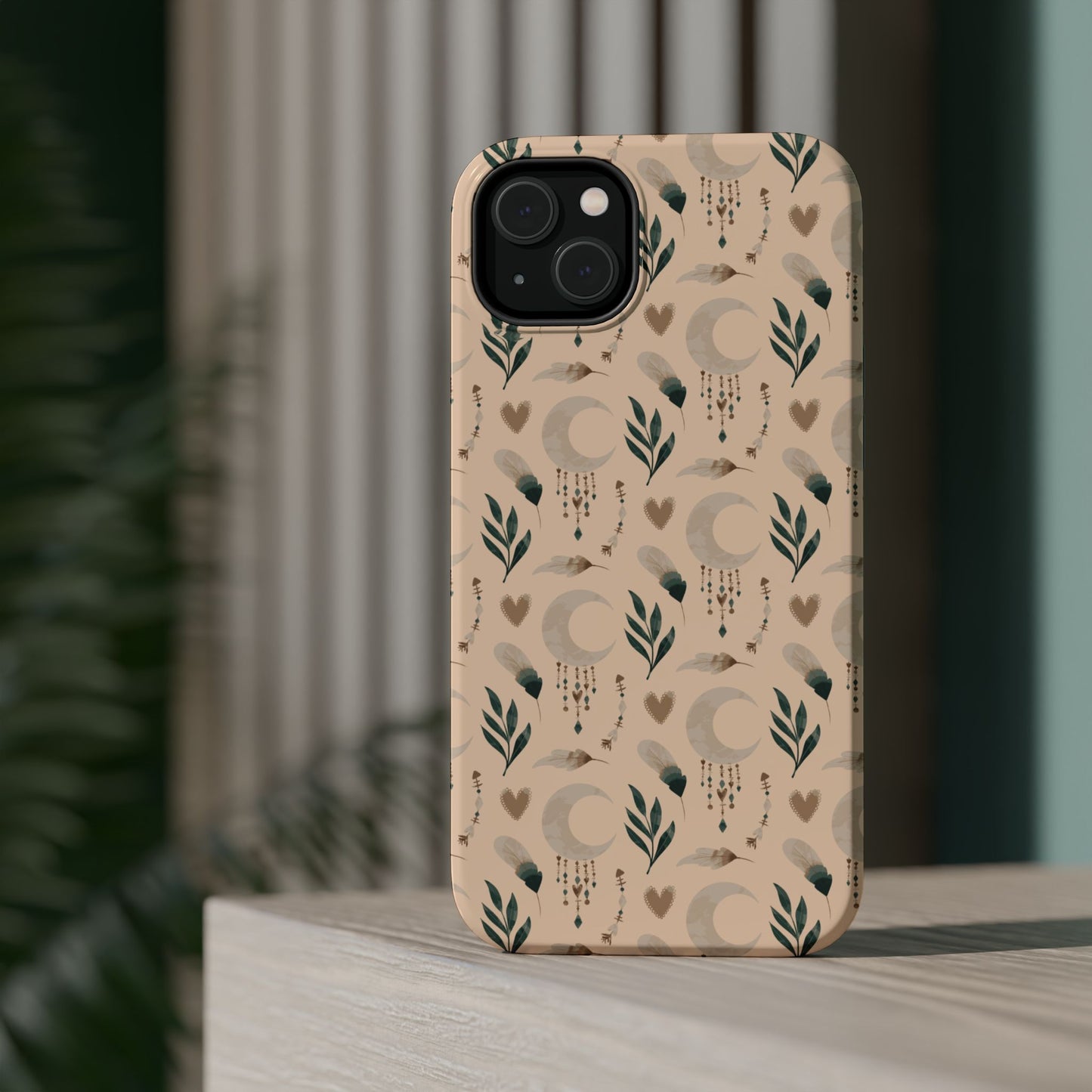Crescent 🌙  and Hearts Design Iphone Magnetic Tough Cases