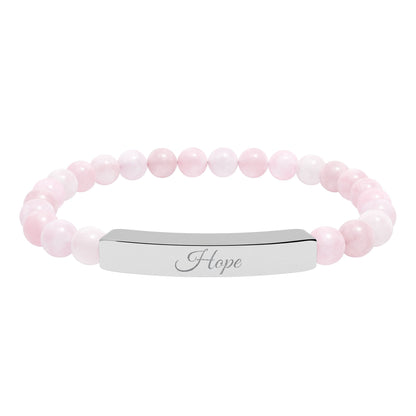 “Hope” Engraved Natural Stone Bracelet - Meaningful Gift for Mindfulness and Style