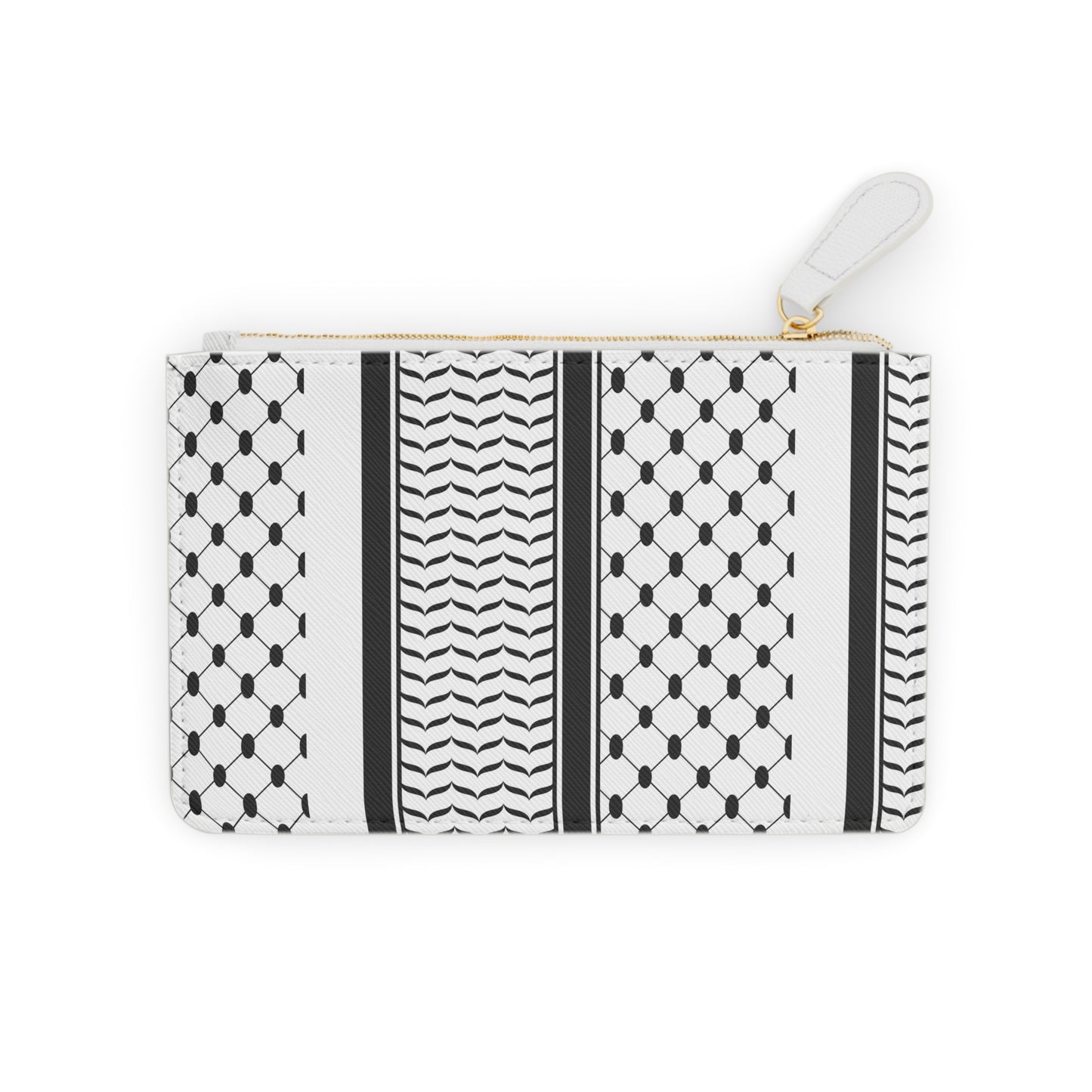 Black and White Kufie Mini Clutch Bag