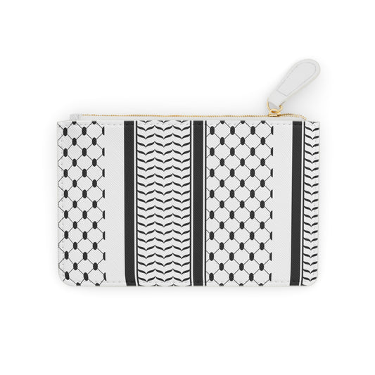 Black and White Kufie Mini Clutch Bag