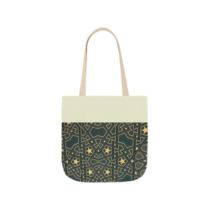Masjid Al Haram Door Canvas Tote Bag, 2-Color Straps