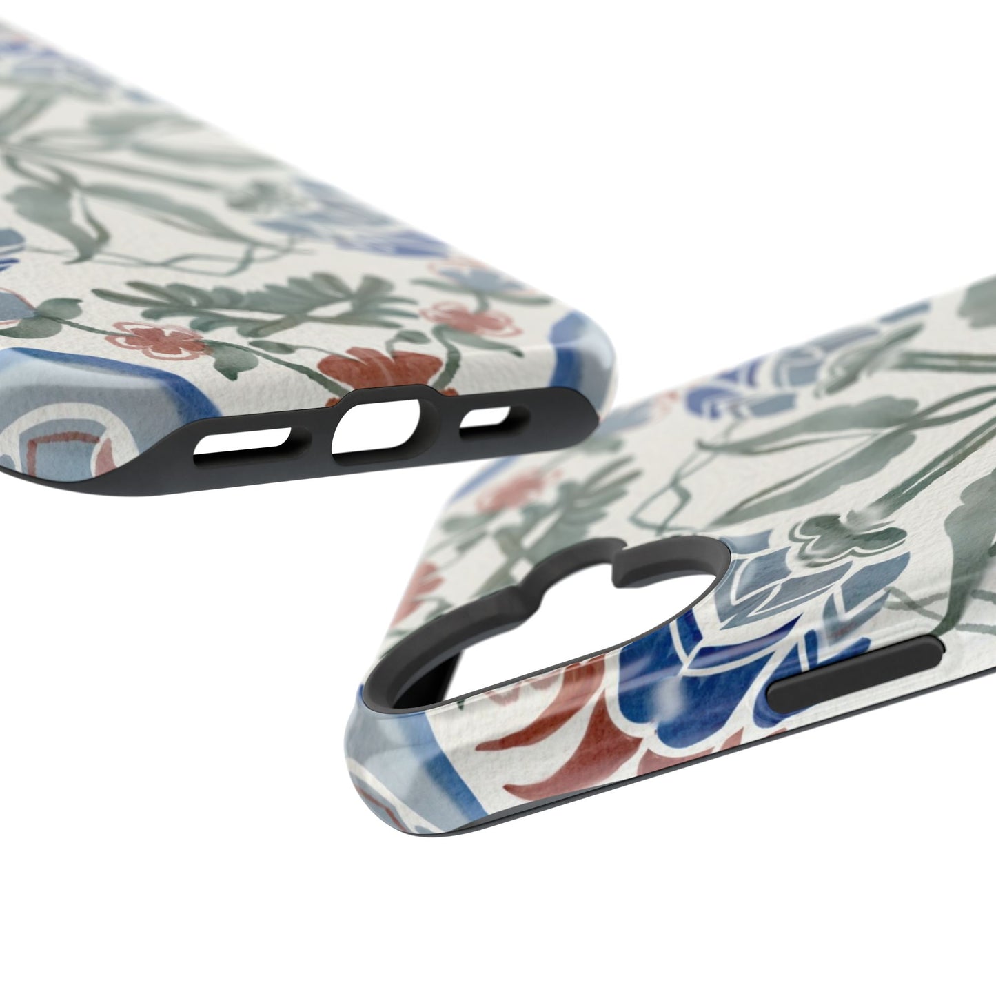Blue flowers Iphone Magnetic Tough Cases