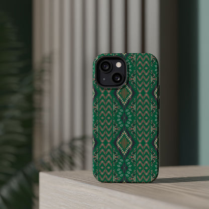 Emerald Green  Geometric Design Iphone Magnetic Tough Case