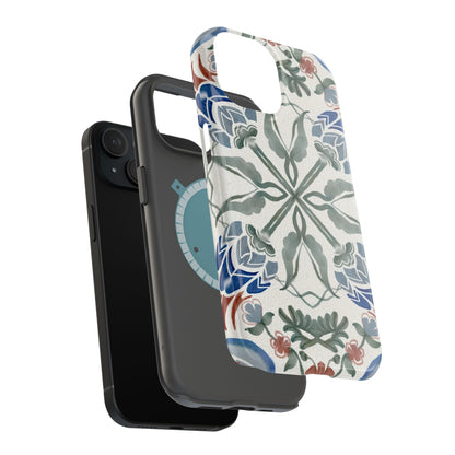 Blue flowers Iphone Magnetic Tough Cases