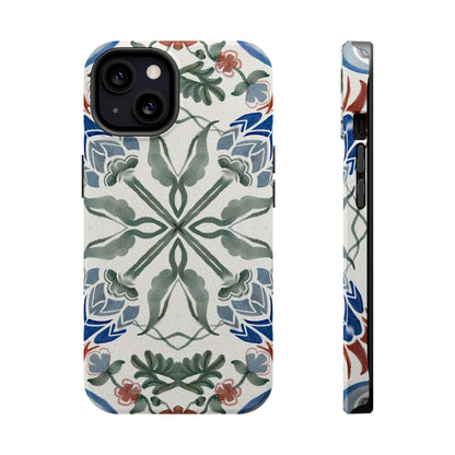 Blue flowers Iphone Magnetic Tough Cases