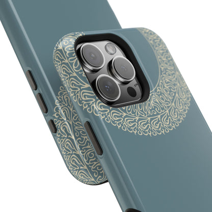 Beige geometric circle  Design - Iphone Magnetic Tough Case