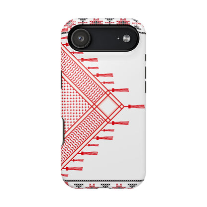 Red and White Hattah Design Iphone Magnetic Tough Case