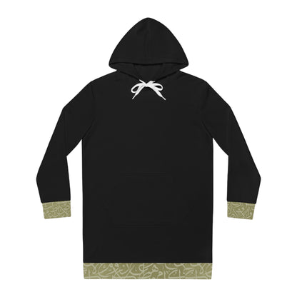 Olive green Arabic calligraphy  Design - Stylish Women's Hoodie Dress