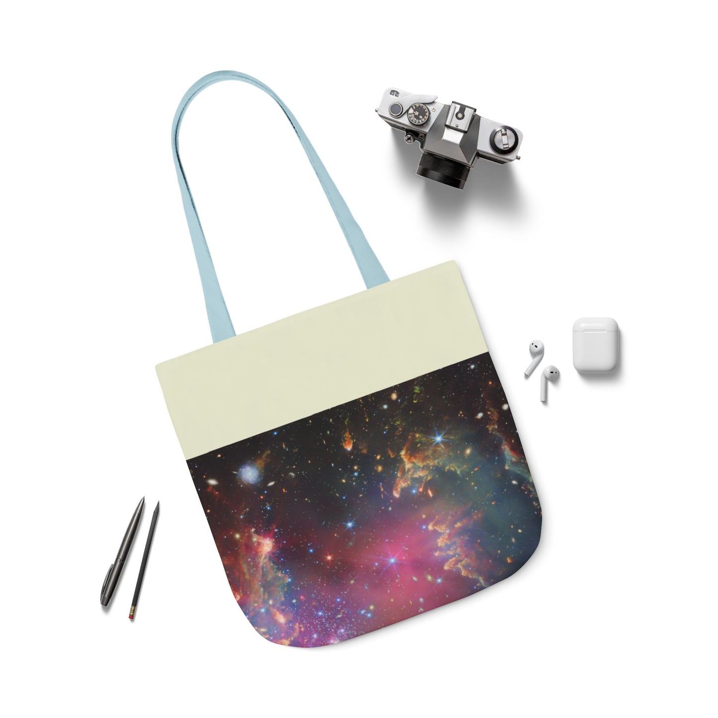 Star Cluster Canvas Tote Bag, 4-Color Straps