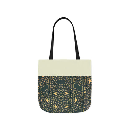 Masjid Al Haram Door Canvas Tote Bag, 2-Color Straps