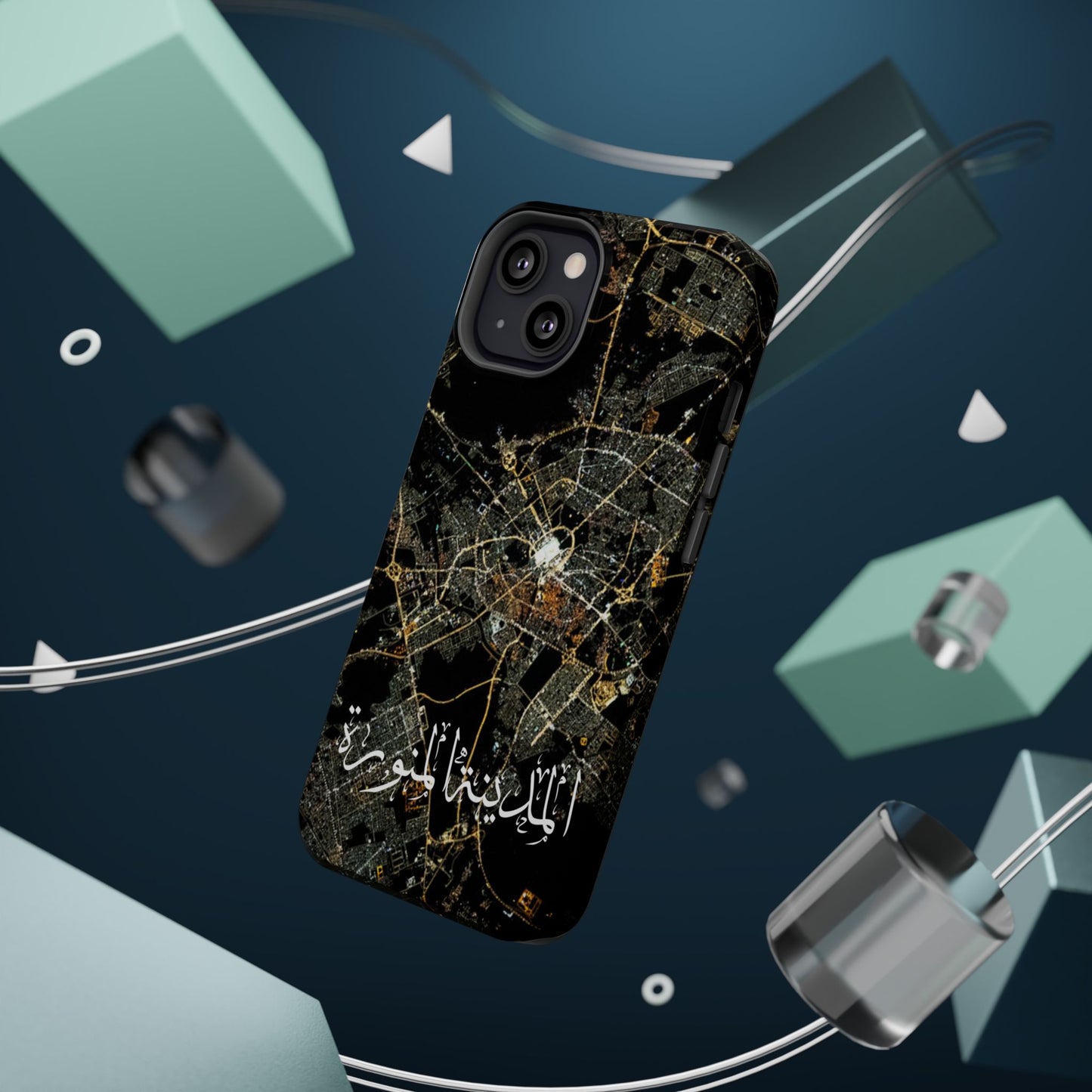 Al Madina Munawarah from Space - City of Lights- Iphone Magnetic Tough Cases
