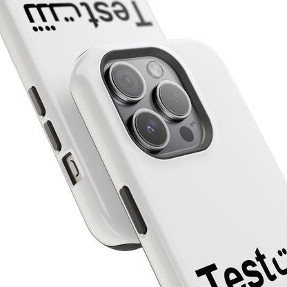 Magnetic Impact-Resistant Phone Case — Minimal "Test" Bilingual Design
