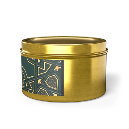 Masjid Al Haram Golden Tin Candles | Elegant Home Fragrance | Decorative Candle Gifts for All Occasions | Relaxing Aromatherapy