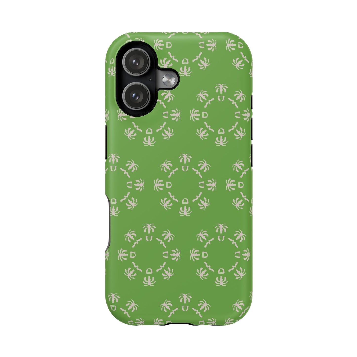 Palm Trees and coffee cups Geometric circle  Design - Iphone Magnetic Tough Case