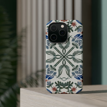 Blue flowers Iphone Magnetic Tough Cases