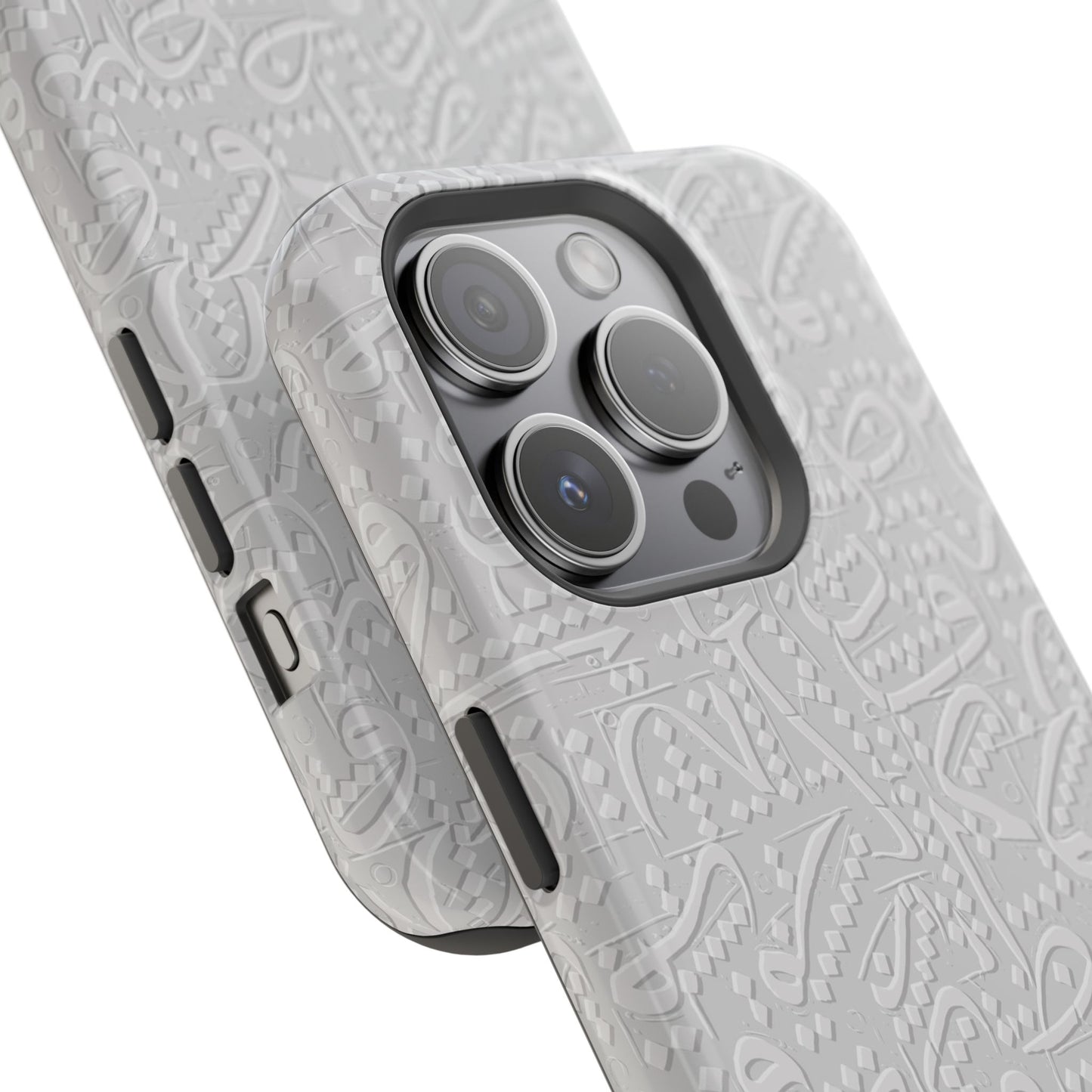 White Arabic calligraphy letters - Iphone Magnetic Tough Case