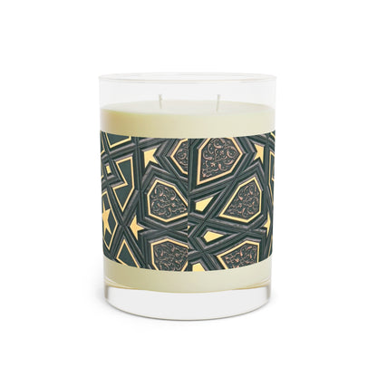 Masjid Al Haram Elegant Geometric Scented Candle - 11oz Soy Wax, Perfect for Home Decor & Gifts