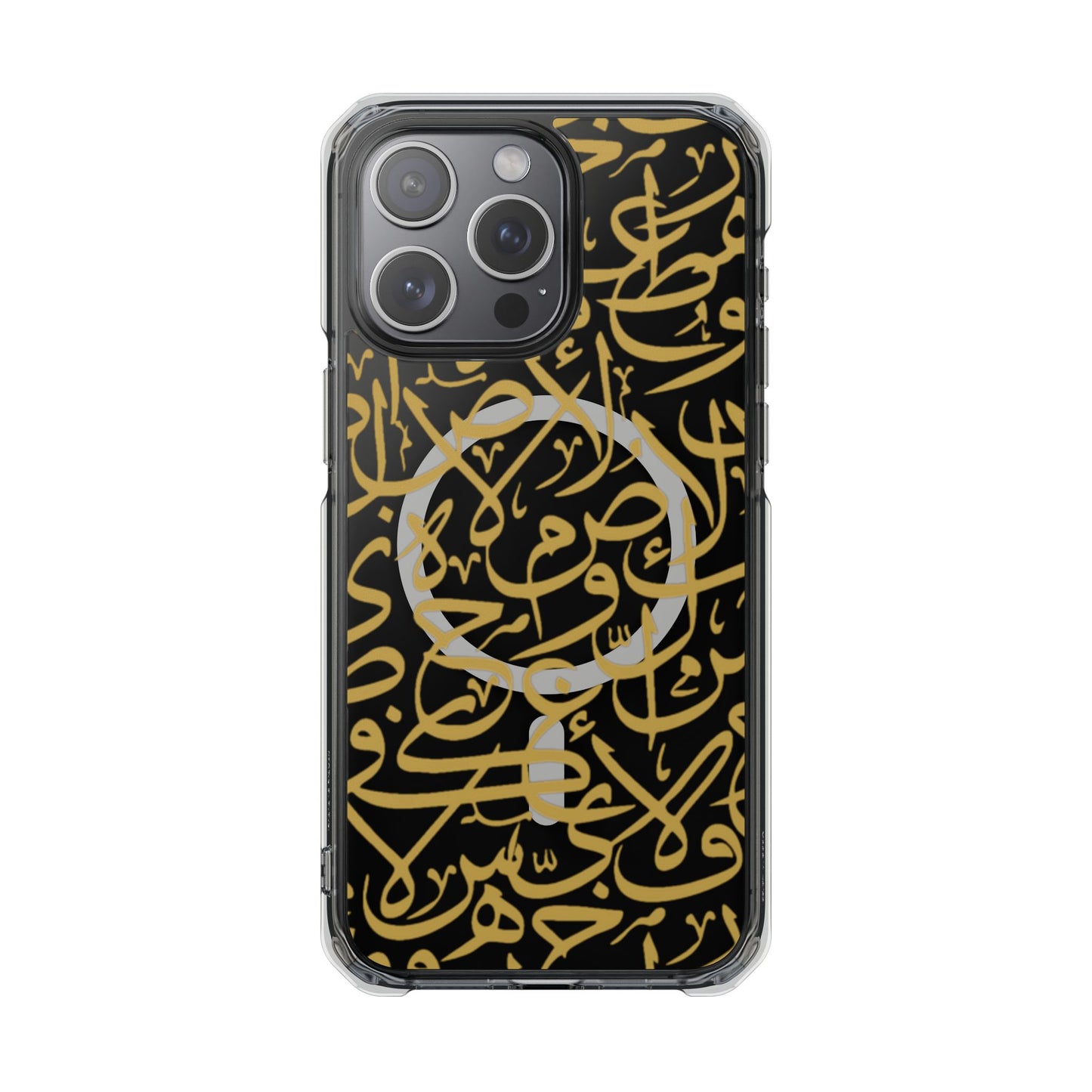 Golden Arabic calligraphy Letters  MagSafe Clear Phone Case