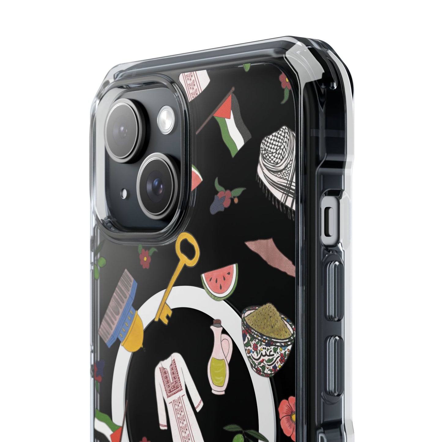 Palestinian Symbols MagSafe Clear Phone Case