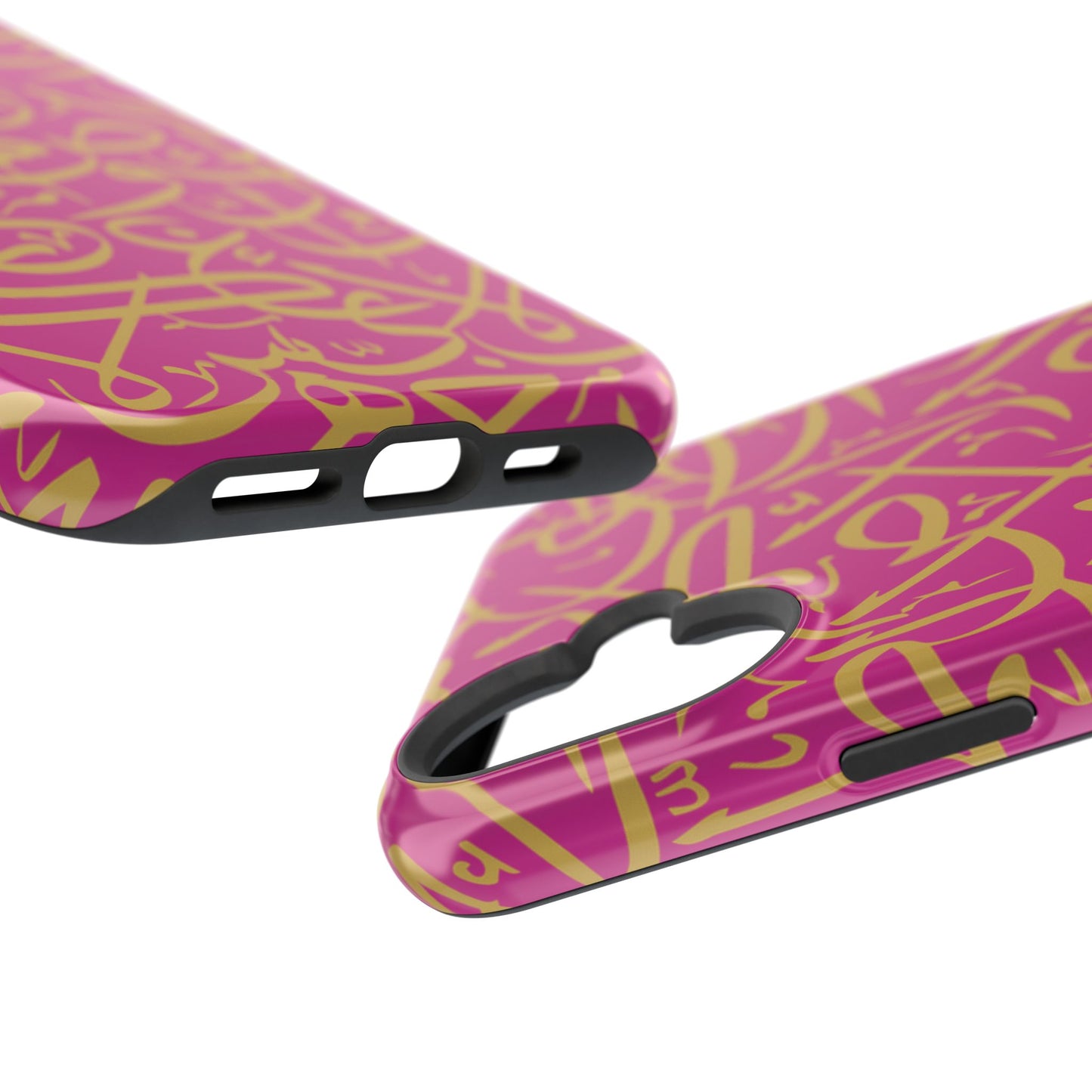 Pink and Gold Arabic Letters  Iphone Magnetic Tough Cases