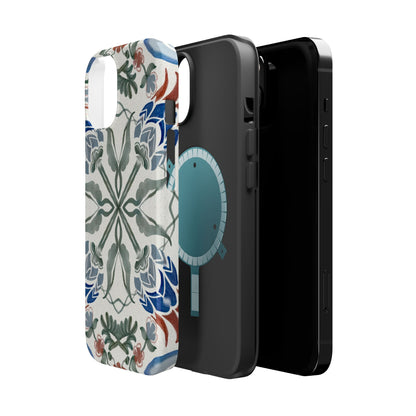 Blue flowers Iphone Magnetic Tough Cases