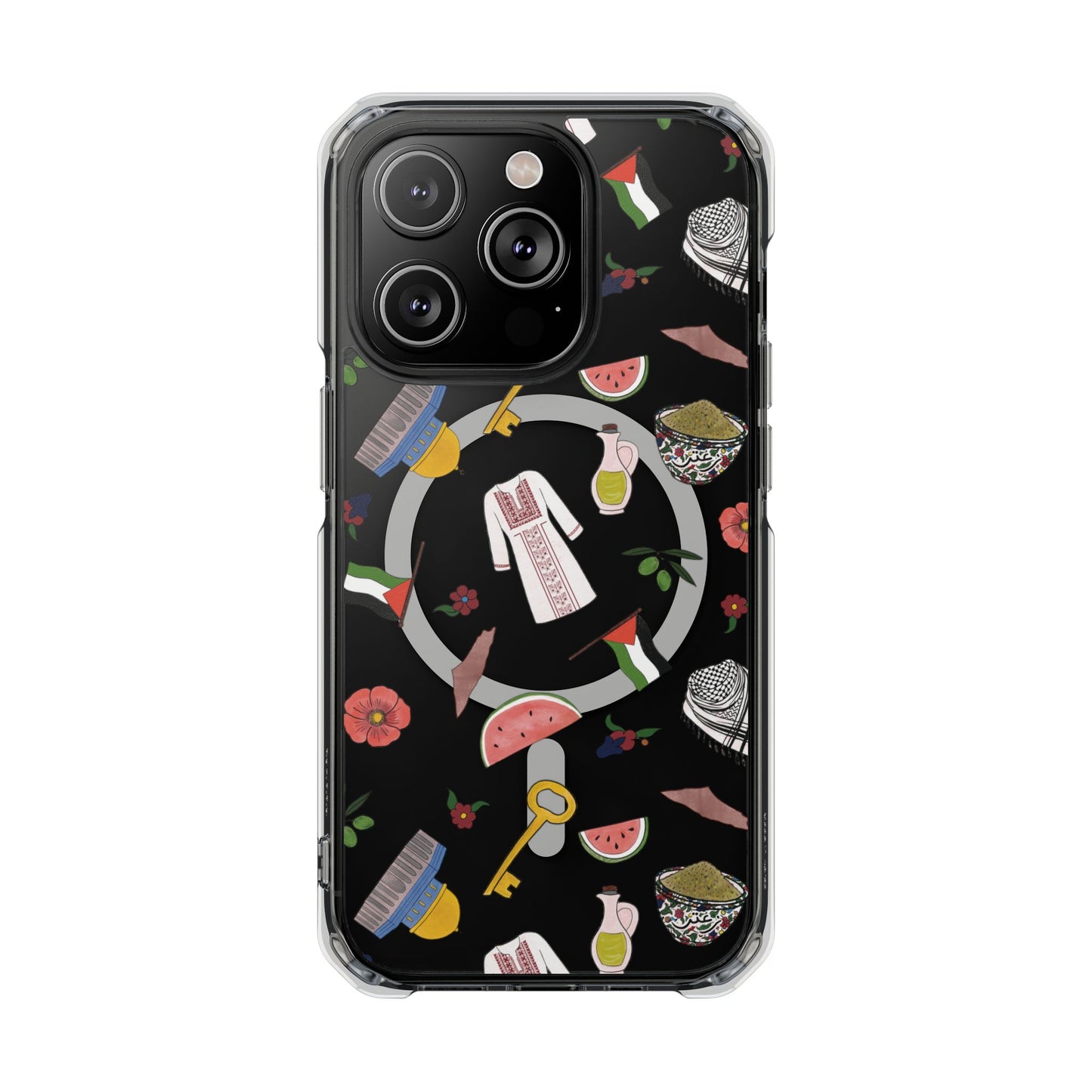 Palestinian Symbols MagSafe Clear Phone Case