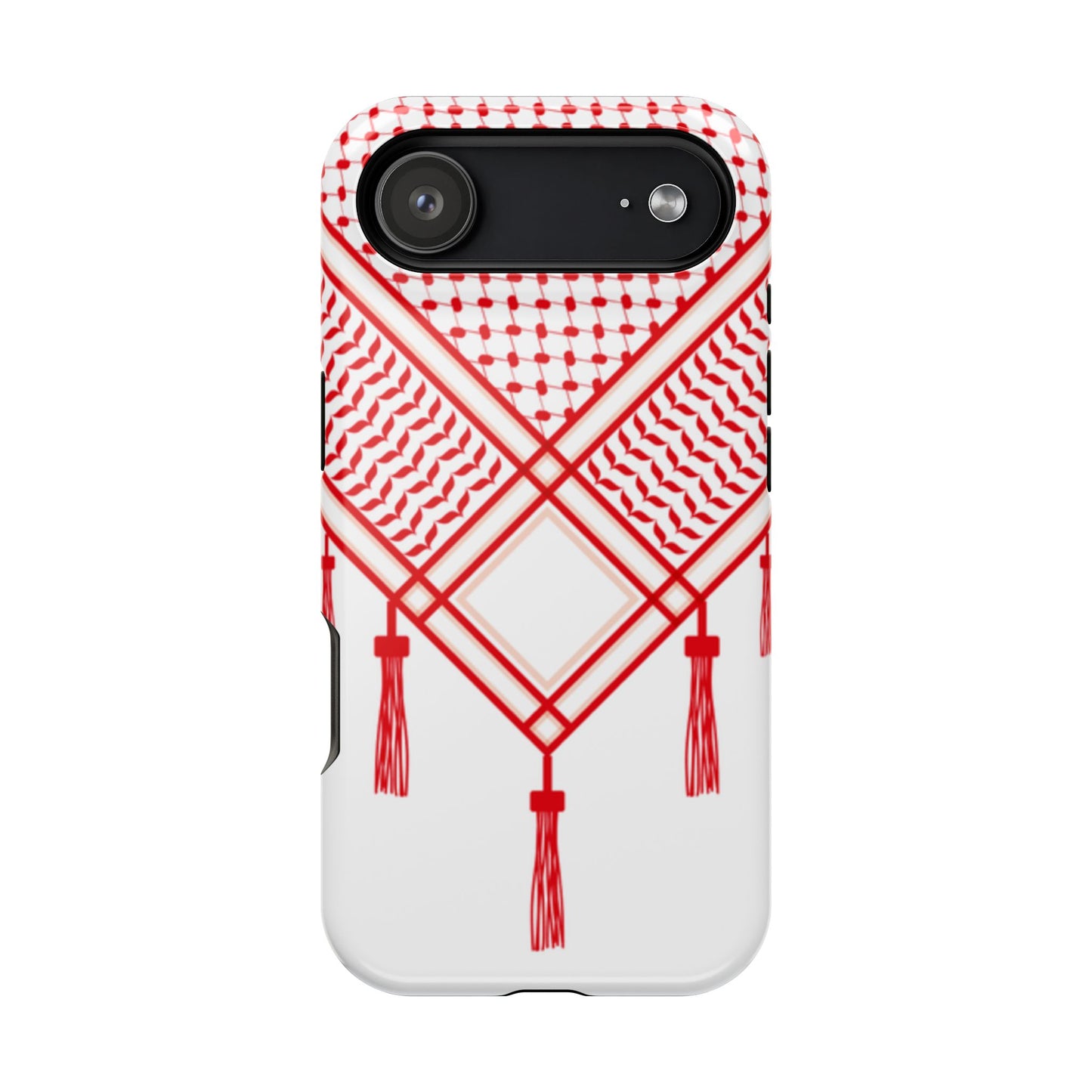 Red and White Shmagh Design Iphone Magnetic Tough Case