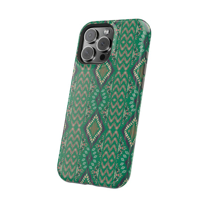 Emerald Green  Geometric Design Iphone Magnetic Tough Case