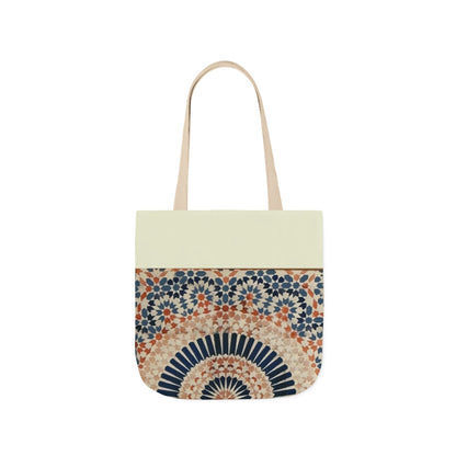 Moroccan Design Tote Bag, 3-Color Straps