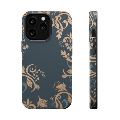 Gold flowers Iphone Magnetic Tough Cases