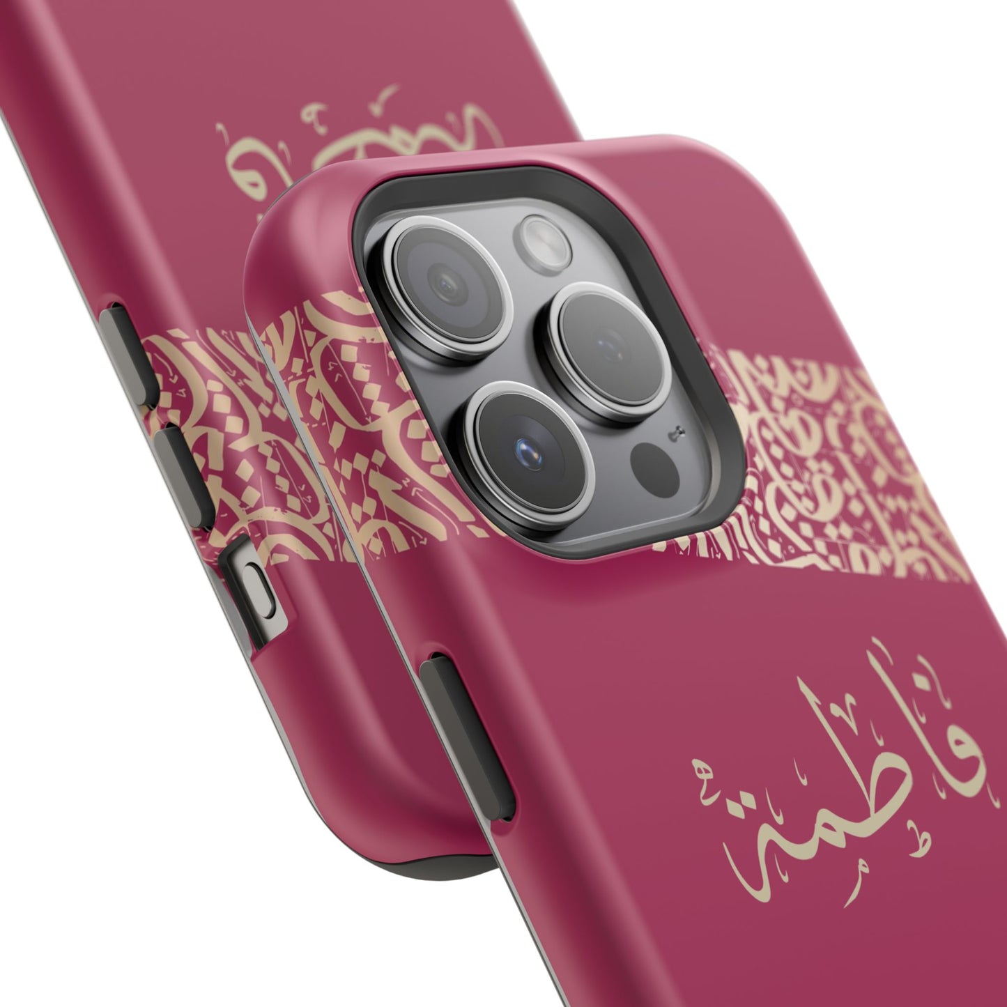 Personalized Arabic Calligraphy - Iphone Magnetic Impact-Resistant Phone Case - Pink and Gold Design
