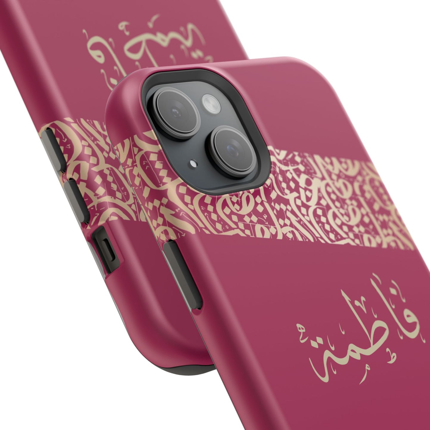 Personalized Arabic Calligraphy - Iphone Magnetic Impact-Resistant Phone Case - Pink and Gold Design