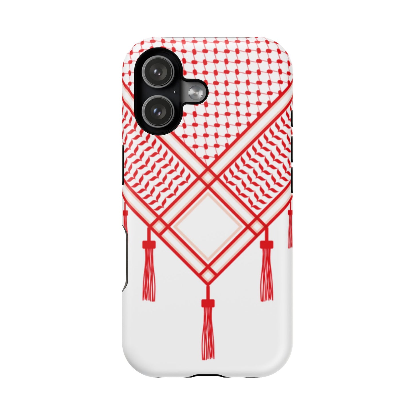 Red and White Shmagh Design Iphone Magnetic Tough Case