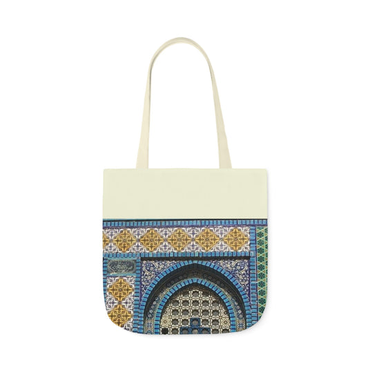 Masjid Al Aqsa Tote Bag, 3-Color Straps