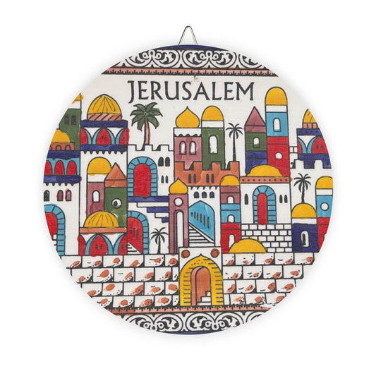 Jerusalem  Wood Sign Decor, Rustic Home Wall Art, Farmhouse Signs, Personalized Gifts, Nature-Inspired Decor