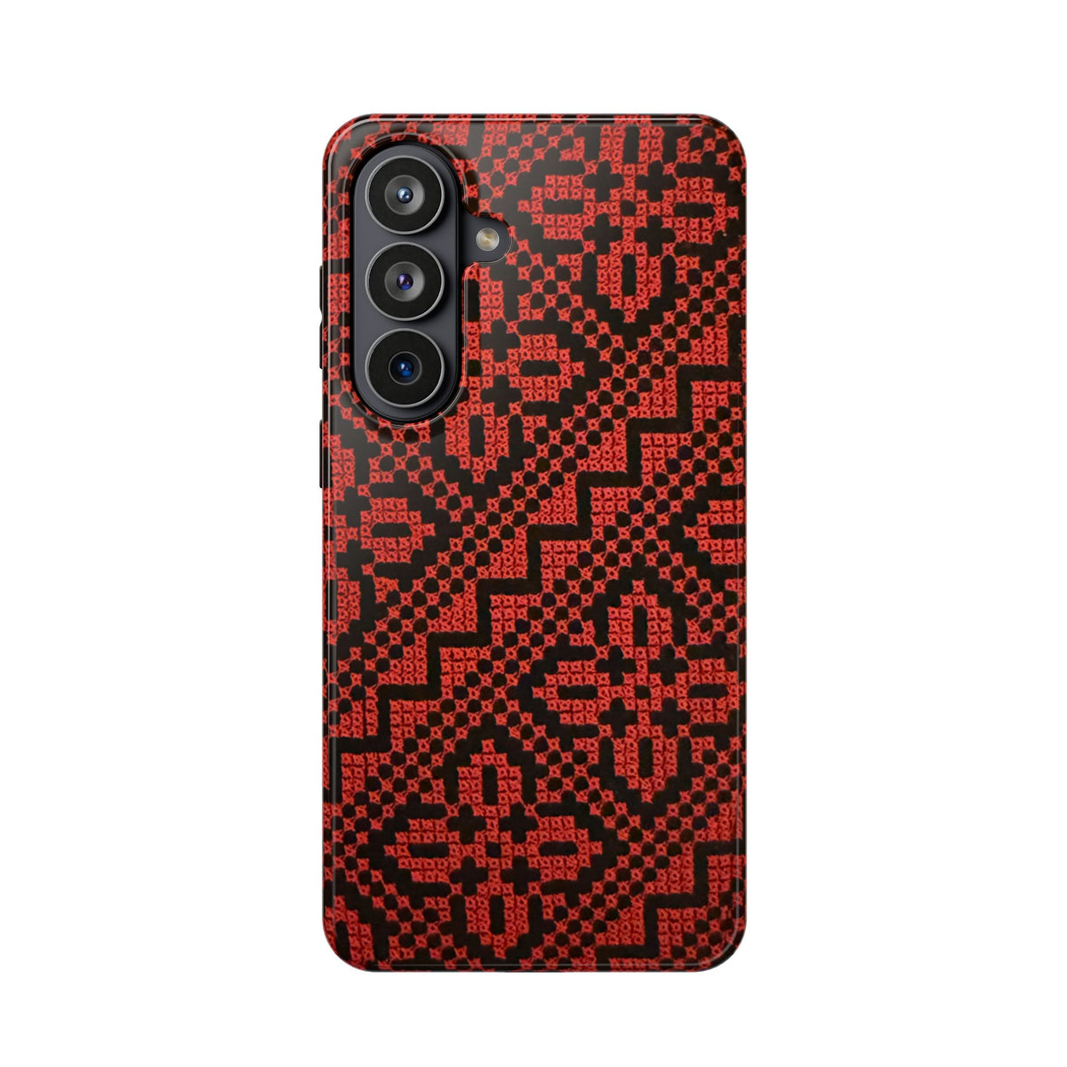 Red and Black Tatreez Design - Iphone Magnetic Tough Case