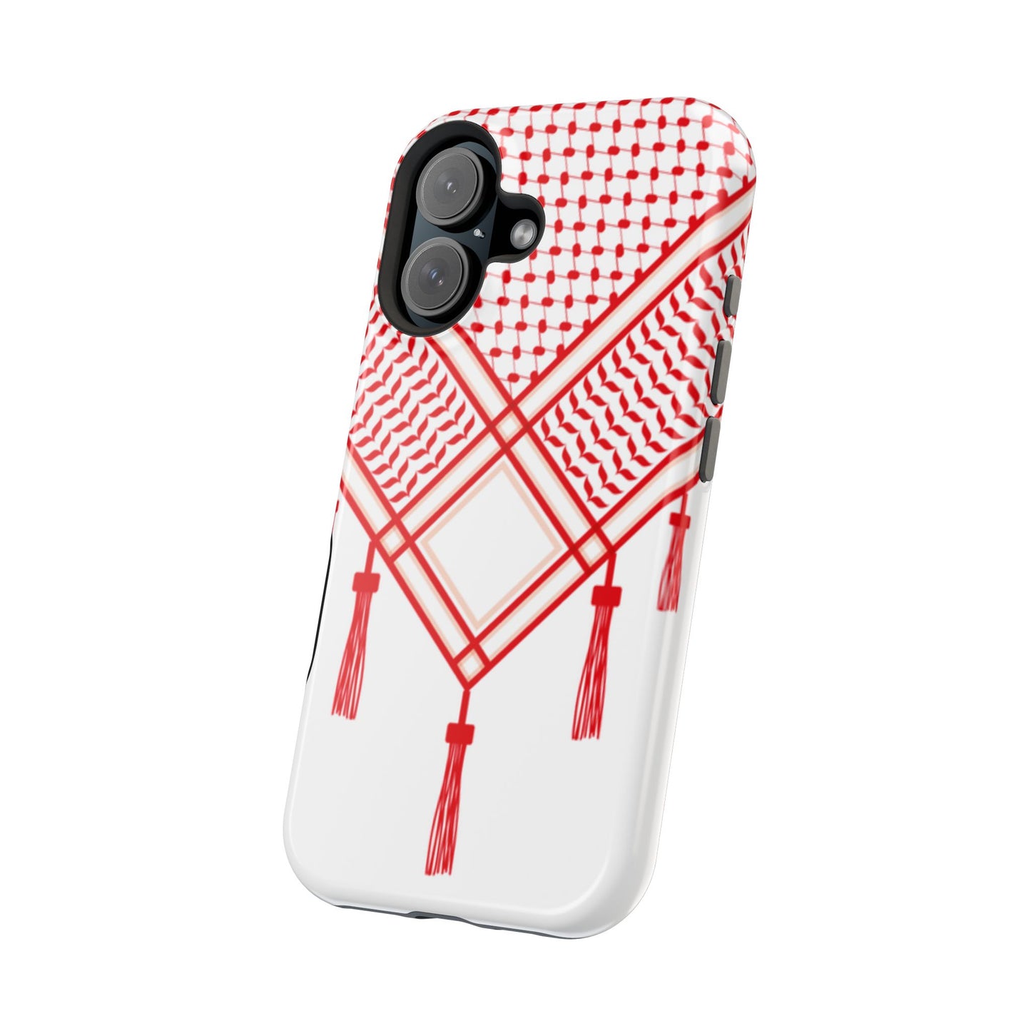 Red and White Shmagh Design Iphone Magnetic Tough Case