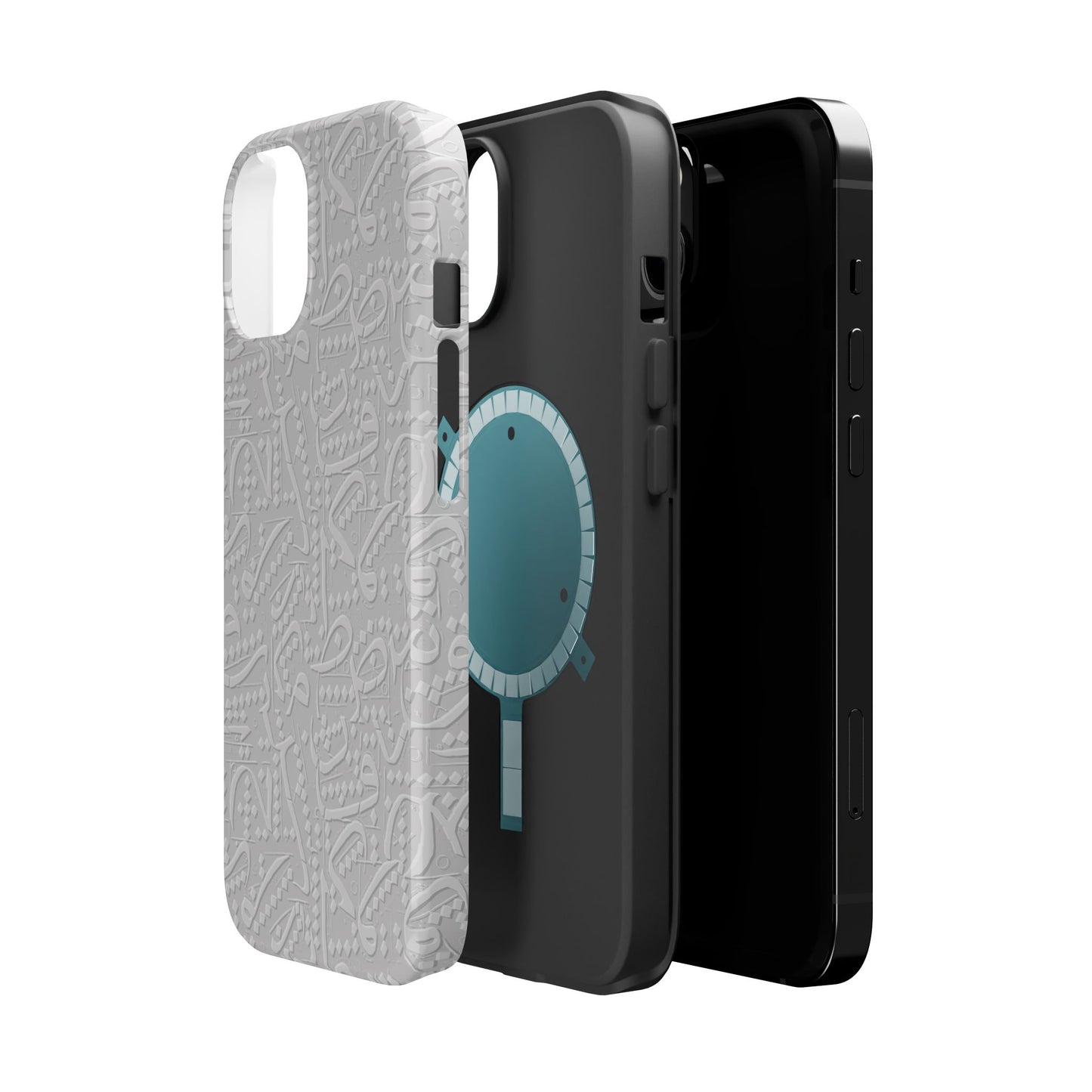 White Arabic calligraphy letters - Iphone Magnetic Tough Case