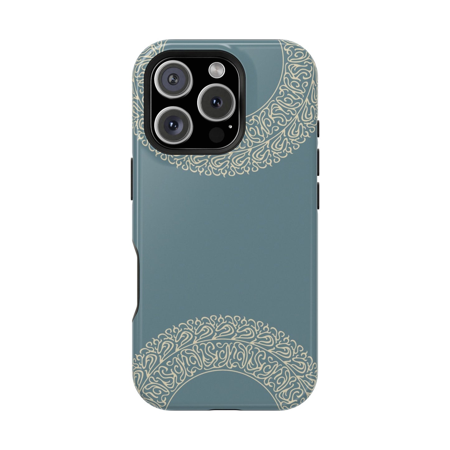 Beige geometric circle  Design - Iphone Magnetic Tough Case