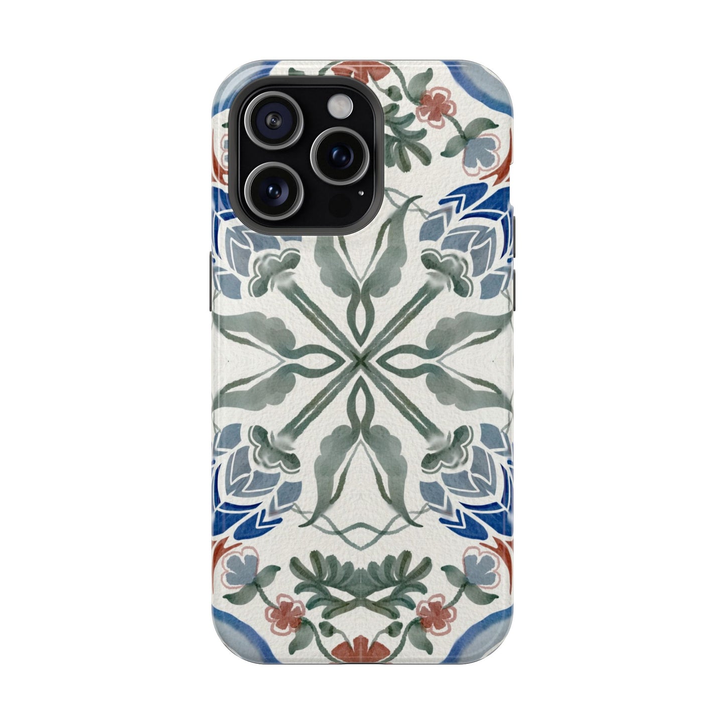 Blue flowers Iphone Magnetic Tough Cases