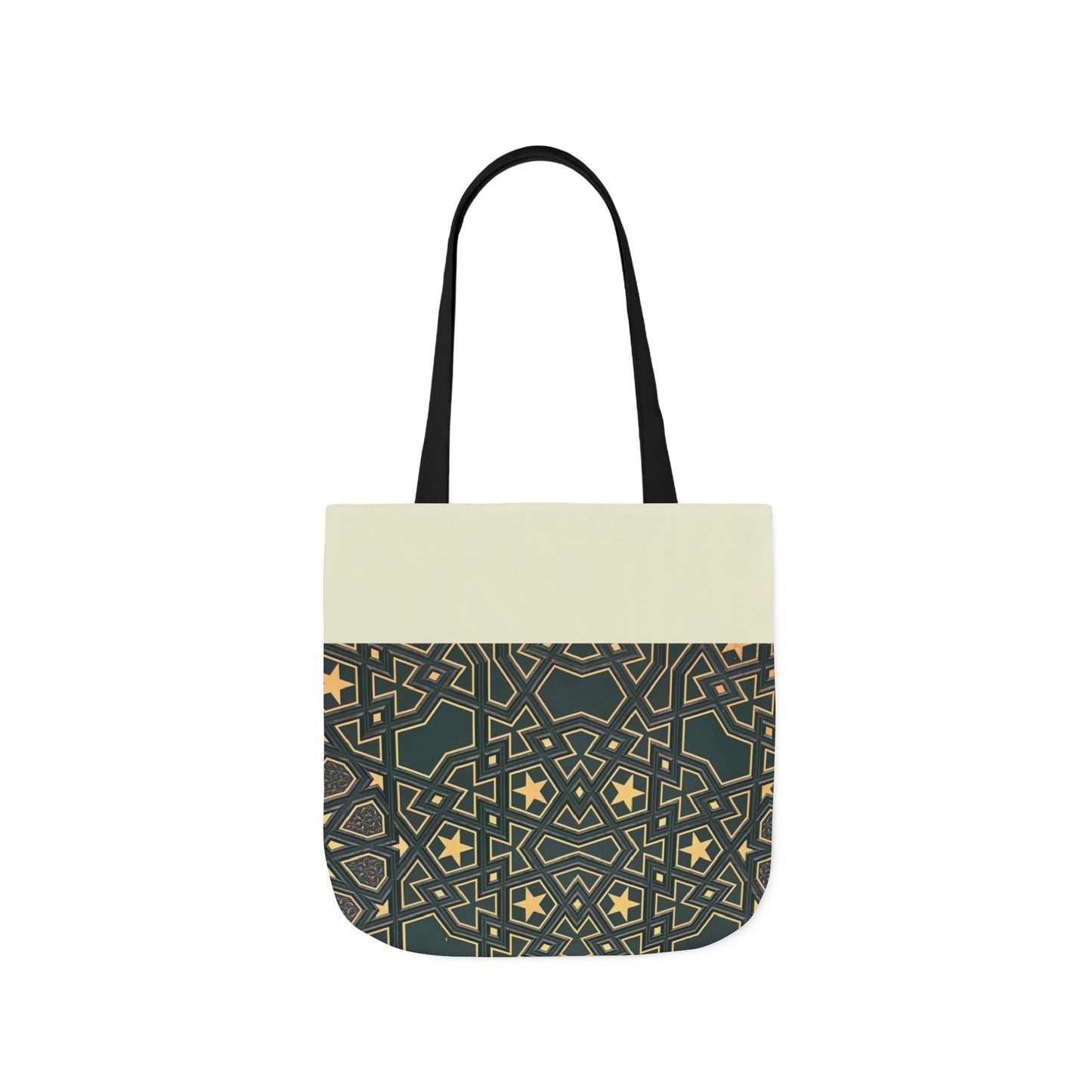 Masjid Al Haram Door Canvas Tote Bag, 2-Color Straps