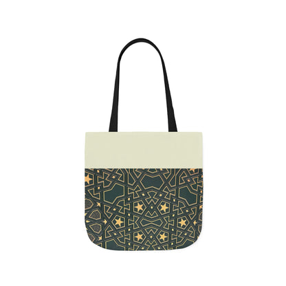 Masjid Al Haram Door Canvas Tote Bag, 2-Color Straps