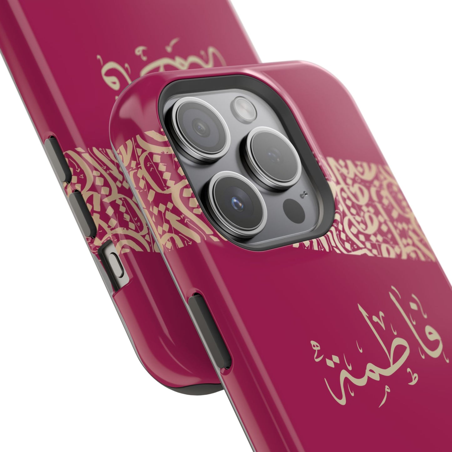 Personalized Arabic Calligraphy - Iphone Magnetic Impact-Resistant Phone Case - Pink and Gold Design