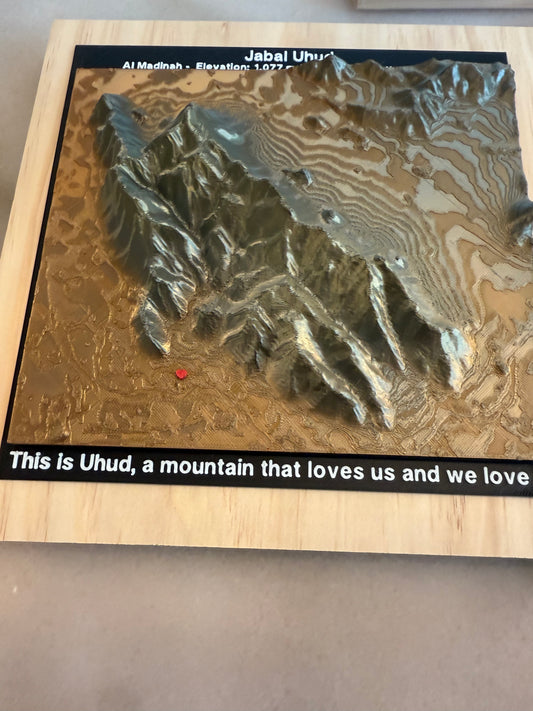 Jabal Uhud 3D Topographic Map