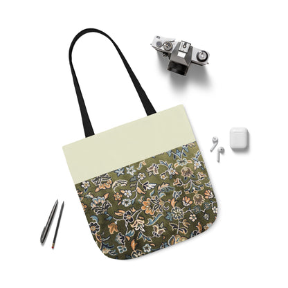 Rawdah Canvas Tote Bag, 3-Color Straps