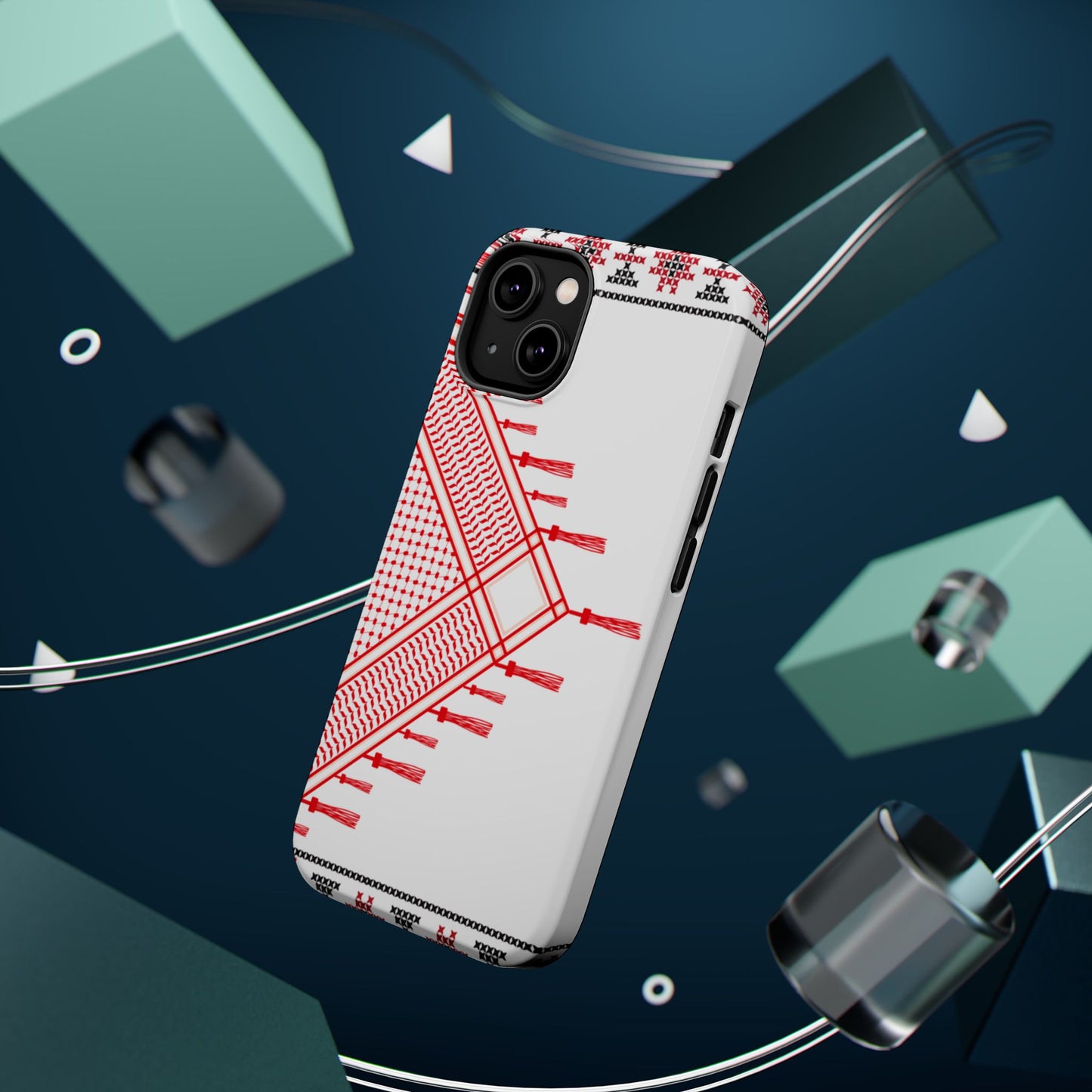 Red and White Hattah Design Iphone Magnetic Tough Case